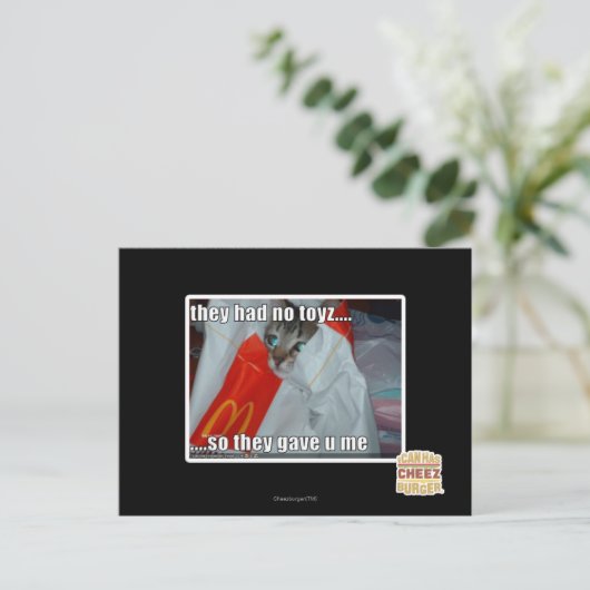 sie hatten kein Spielzeug Postkarte (Stehend Vorderseite)