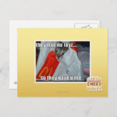 sie hatten kein Spielzeug Postkarte (Vorne/Hinten)