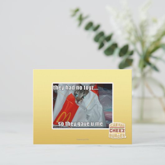 sie hatten kein Spielzeug Postkarte (Stehend Vorderseite)