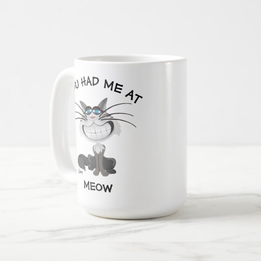 Sie hatten mich am Meow - 15 Unze. Tasse (Vorderseite Links)