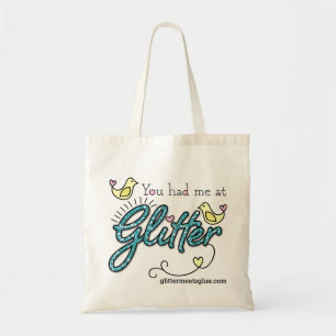 Sie hatten mich an der Glitzer-Taschen-Tasche Tragetasche