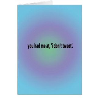 Sie hatten mich an mir tweeten nicht…