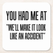 Sie hatten mich an rechteckiger pappuntersetzer (Vorderseite)