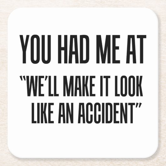 Sie hatten mich an rechteckiger pappuntersetzer (Vorderseite)