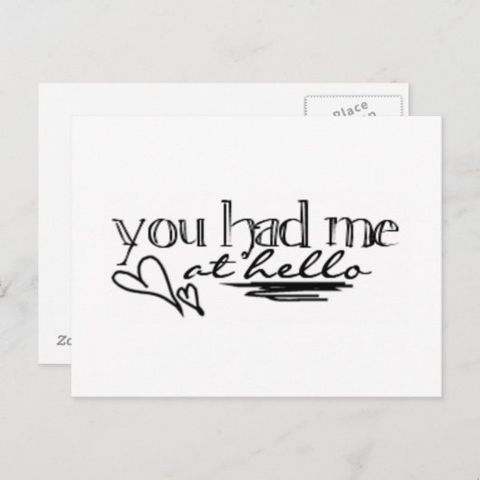 Sie hatten mich bei HELLO - Postcard Postkarte (Vorne/Hinten)