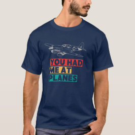 Sie hatten mich im FLUGZEUG, P-40 Vintager Flugzeu T-Shirt