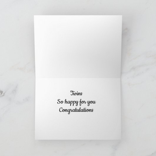 ***SIE HATTEN ZWINS*** GLÜCKWÜNSCHE FÜR SIE BEIDE KARTE (Innenseite)