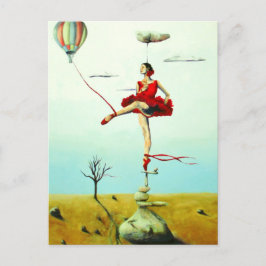 Sie heben mich auf inspirierende Ballerina-Postkar Postkarte