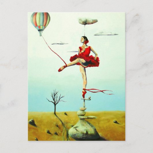 Sie heben mich auf inspirierende Ballerina-Postkar Postkarte (Vorderseite)