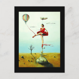 Sie heben mich auf inspirierende Ballerina-Postkar Postkarte