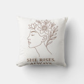 Sie hebt. Immer - Minimalistisches Empowerment-Des Kissen (Vorderseite)