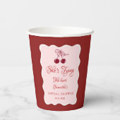 Sie heiratet bald Junggesellinnenabschied Pappbecher (Rückseite)