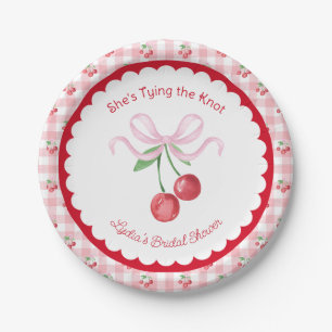 Sie heiratet Coquette Cherry Brautparty Pappteller