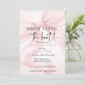 Sie heiratet, Eleganter Rosa Bogen Einladung (Stehend Vorderseite)