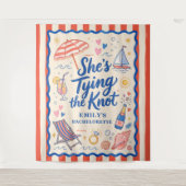 Sie heiratet - Nautical Bachelorette Wandteppich (Vorderseite)