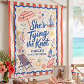 Sie heiratet - Nautical Bachelorette Wandteppich
