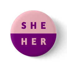 SIE/HER Pronouns farbenfroh rosa Lila
