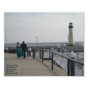 Sie hielten meine Handleuchtturm-Farbphotographie Fotodruck