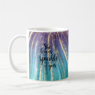 Sie hinterlässt einen kleinen Glanz Pinselstriche Kaffeetasse