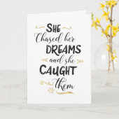 Sie hinterließ und kauerte ihre Träume Karte (Gelbe Blume)