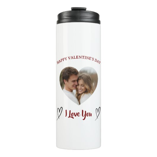 Sie & Ich Benutzerdefinierter Valentinstag-Thermob Thermosbecher (Vorderseite)