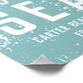 Sie, ich und das Personalisierte Strandhaus am Mee Poster (Ecke)