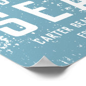 Sie, ich und das Personalisierte Strandhaus am Mee Poster (Ecke)