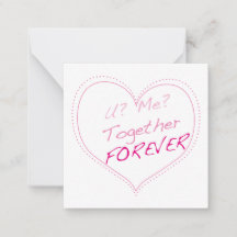 Sie? Ich? Zusammen für immer?