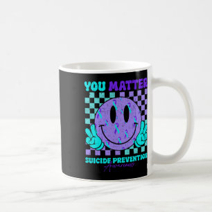 Sie Ihr Bewusstsein für Suizidprävention Aquamarin Kaffeetasse