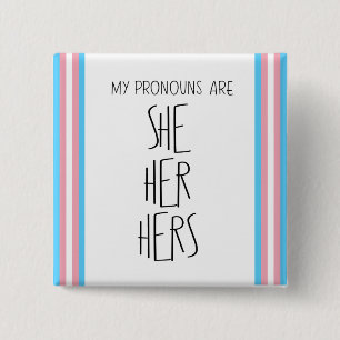 Sie/Ihr/Ihrs Pronomen Transgender Button