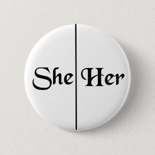 Sie/ihre Pronomen-kundenspezifische Farbe v5 Button
