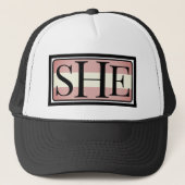 Sie ihre Pronomen trans Gender Trucker Hat Truckerkappe (Vorderseite)
