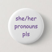 sie/ihre Pronomina Button (Vorderseite)