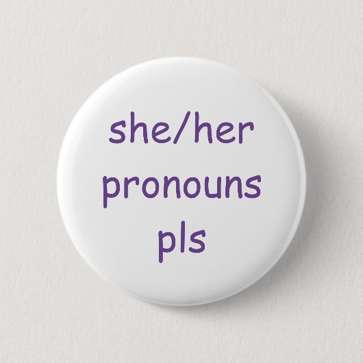 sie/ihre Pronomina Button (Vorderseite)
