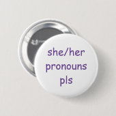 sie/ihre Pronomina Button (Vorne & Hinten)