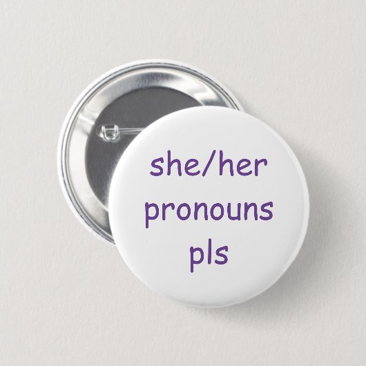 sie/ihre Pronomina Button (Vorne & Hinten)