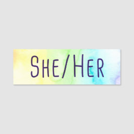 Sie ihre Pronomina Namensschild
