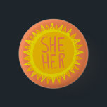 SIE / IHRE Pronouns Sonnenschein Pride Handschrift Button<br><div class="desc">Dekorieren Sie Ihr Outfit mit diesem coolen Kunstknopf. Macht ein großartiges Geschenk! Sie können ihn anpassen und auch Text hinzufügen. Karo in meinem Shop für viel mehr Farben und Muster! Lass mir Bescheid,  wenn du auch etwas Gewohntes willst.</div>
