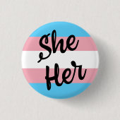 Sie ihre Pronouns Trans Button (Vorderseite)