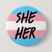 Sie ihre Pronouns Trans Button (Vorderseite)