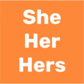 Sie ihre Pronouns Vinyl Sticker (Vorderseite)