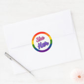 Sie ihren Stolz Rainbow Prounoun Stickers (Umschlag)