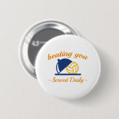 Sie im Volleyball schlagen Button (Vorne & Hinten)