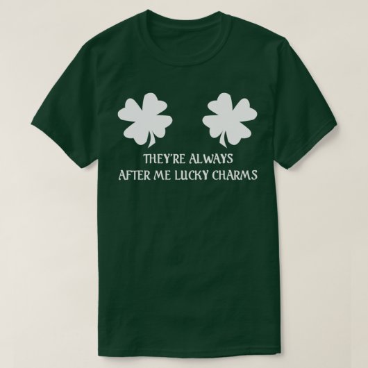Sie immer nach mir Glück Charms St Patricks D T-Shirt (Design vorne)