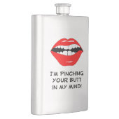 Sie in meinem Kopf klemmen intelligenter Mund Flachmann (Rechts)