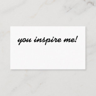 Sie inspirieren mich! Visitenkarte