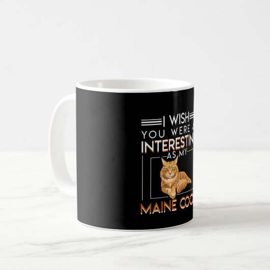 Sie interessant als Maine-Waschbär-Katzen-Inhaber Kaffeetasse (Vorderseite Links)