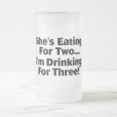 Sie isst für zwei mattglas bierglas (Mittel)