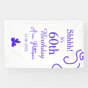 Sie ist 60. Geburtstag hinzufügen Namen lila Spani Banner