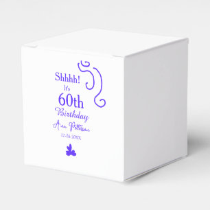 Sie ist 60. Geburtstag hinzufügen Namen lila Spani Geschenkschachtel